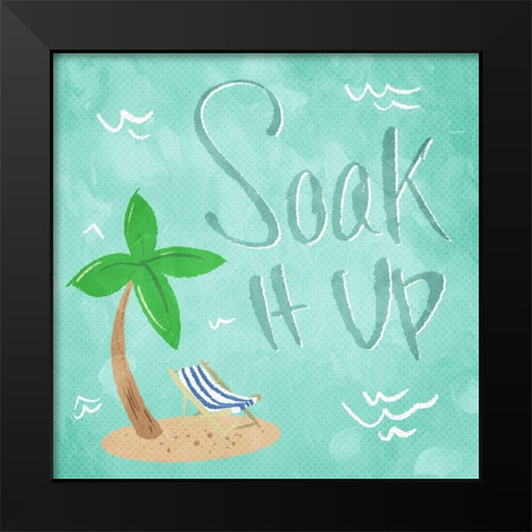 Soak It Up Black Modern Wood Framed Art Print by Villa, Mlli