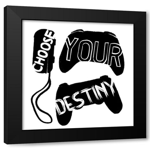 Choose Your Destiny Black Modern Wood Framed Art Print with Double Matting by Villa, Mlli