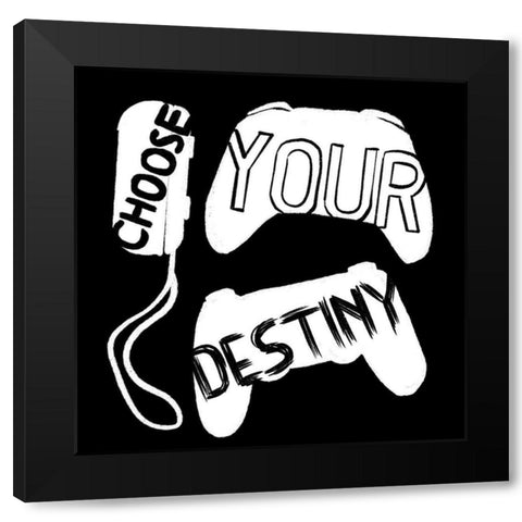 Choose Your Destiny Reverse Black Modern Wood Framed Art Print with Double Matting by Villa, Mlli