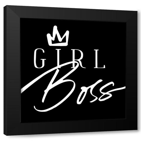 Girl Boss Black Modern Wood Framed Art Print with Double Matting by Villa, Mlli