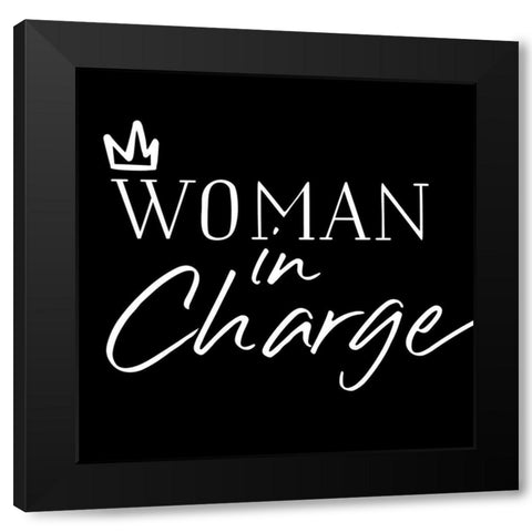 Woman In Charge Black Modern Wood Framed Art Print with Double Matting by Villa, Mlli