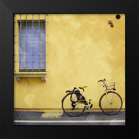 Relaxing In The Yellow Black Modern Wood Framed Art Print by Villa, Mlli