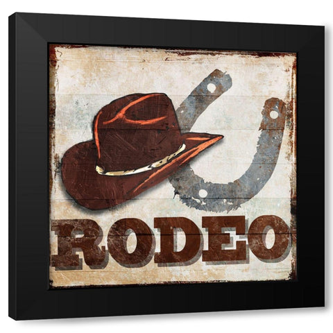 Rodeo Black Modern Wood Framed Art Print by Villa, Milli