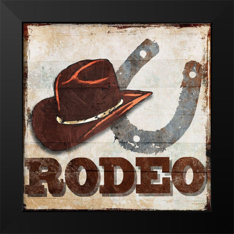 Rodeo Black Modern Wood Framed Art Print by Villa, Milli