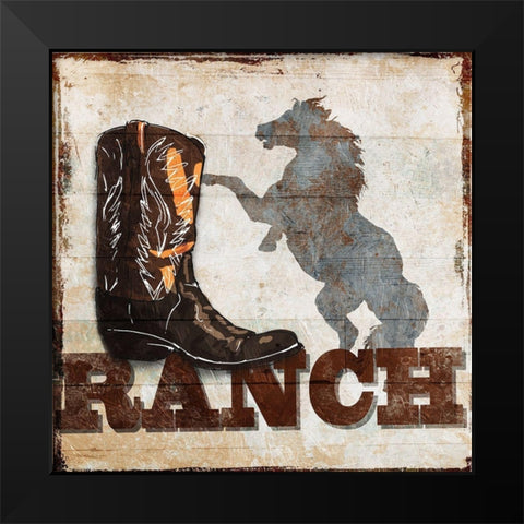 Ranch Black Modern Wood Framed Art Print by Villa, Milli