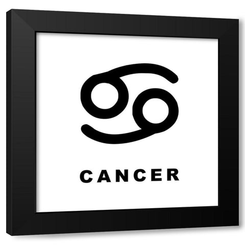 Cancer Black Modern Wood Framed Art Print with Double Matting by Villa, Milli