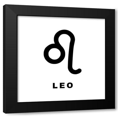 Leo Black Modern Wood Framed Art Print with Double Matting by Villa, Milli