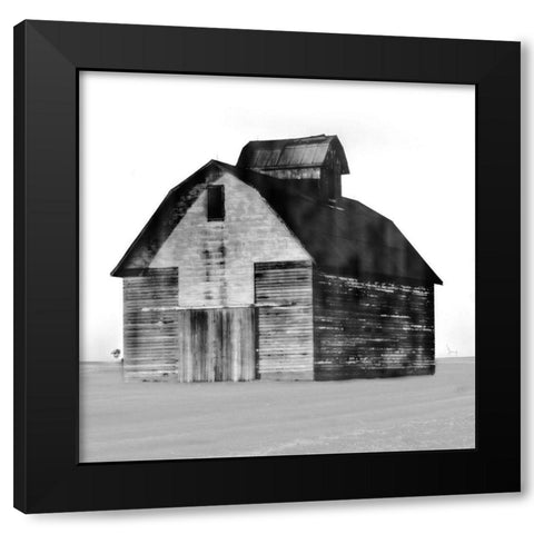 Vintage Sunset Barn Black Modern Wood Framed Art Print with Double Matting by Villa, Milli
