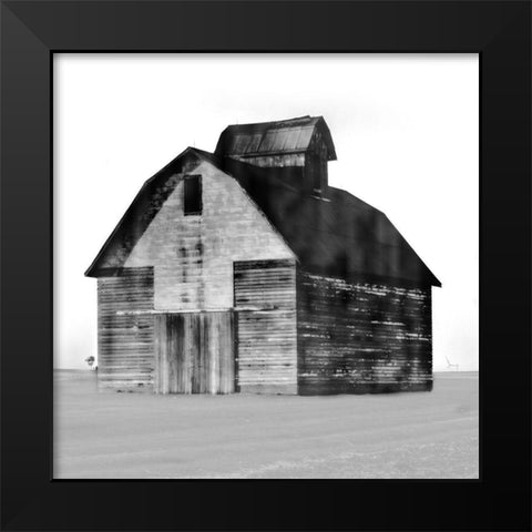 Vintage Sunset Barn Black Modern Wood Framed Art Print by Villa, Milli