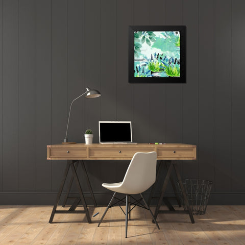 Summer Planters Black Modern Wood Framed Art Print by Fraser, Orane