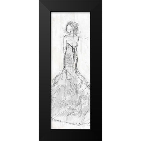 Dress Back 2 Black Modern Wood Framed Art Print by OnRei