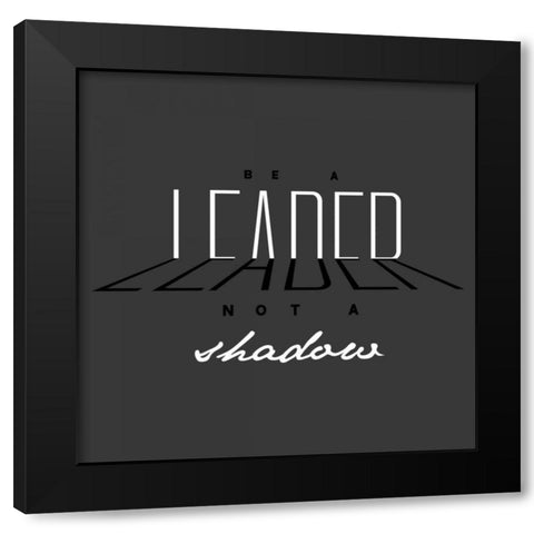 Leader Black Modern Wood Framed Art Print with Double Matting by OnRei