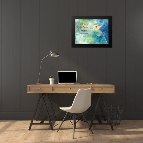 The Quieter You Become Black Modern Wood Framed Art Print by Pearson, Debbie