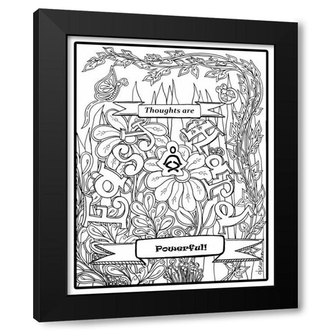 Thoughts are Powerful Black Modern Wood Framed Art Print with Double Matting by Pearson, Debbie