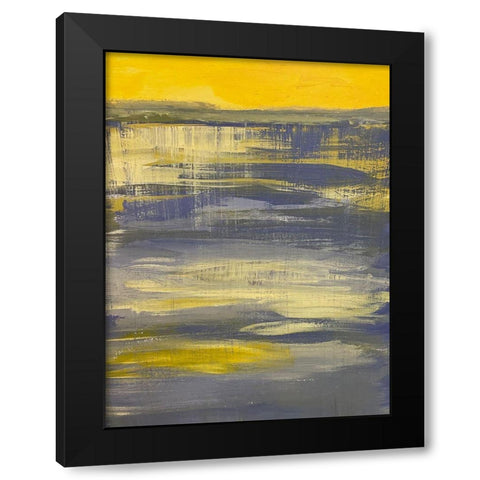Bright Horizon 1 Black Modern Wood Framed Art Print with Double Matting by Spina, Phyllis