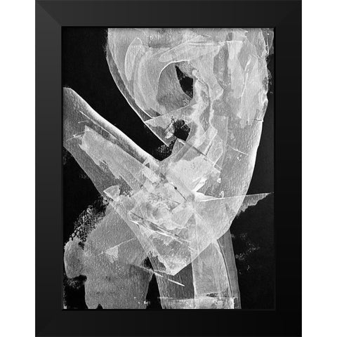 Degenerated Movement Black Modern Wood Framed Art Print by Spina, Phyllis