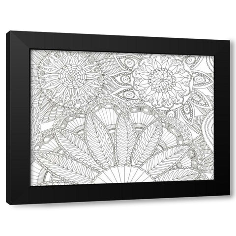 Jungle Flora 3 Less Black Modern Wood Framed Art Print with Double Matting by Varacek, Pam