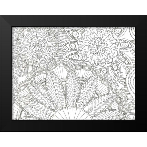 Jungle Flora 3 Less Black Modern Wood Framed Art Print by Varacek, Pam