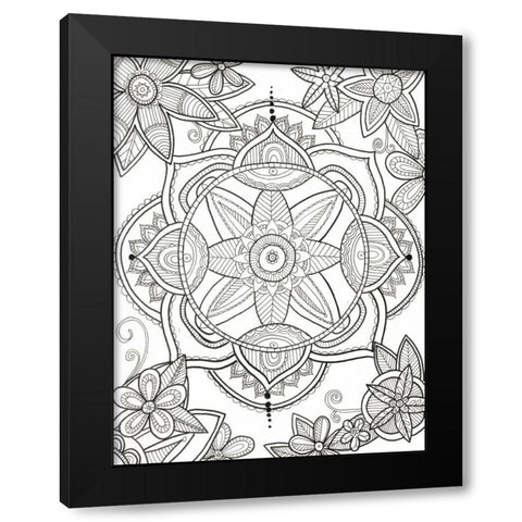 Floral Pond Black Modern Wood Framed Art Print with Double Matting by Varacek, Pam