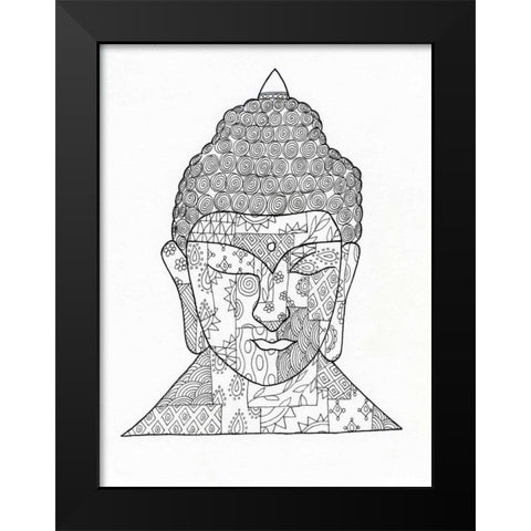 Religious Intent Black Modern Wood Framed Art Print by Varacek, Pam