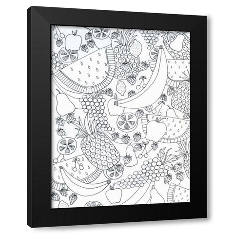 String Fruit Black Modern Wood Framed Art Print with Double Matting by Varacek, Pam