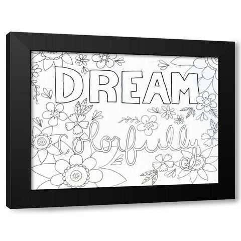 Colorful Dream Black Modern Wood Framed Art Print by Varacek, Pam