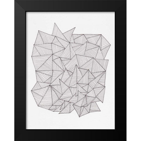 Triangle Jungle 1 Black Modern Wood Framed Art Print by Varacek, Pam
