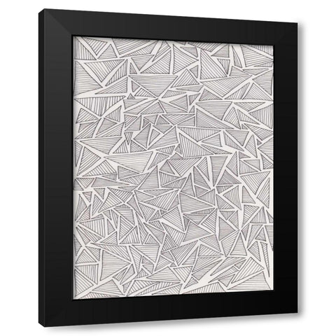 Triangle Jungle 2 Black Modern Wood Framed Art Print with Double Matting by Varacek, Pam