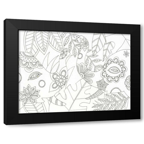 All Seeing Jungle Black Modern Wood Framed Art Print with Double Matting by Varacek, Pam