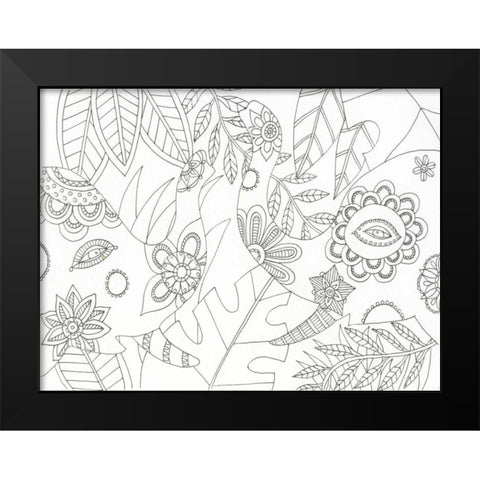 All Seeing Jungle Black Modern Wood Framed Art Print by Varacek, Pam