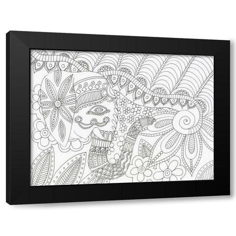 Raising The Roof Black Modern Wood Framed Art Print with Double Matting by Varacek, Pam
