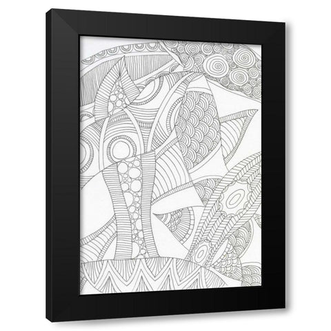 African Tango Black Modern Wood Framed Art Print with Double Matting by Varacek, Pam