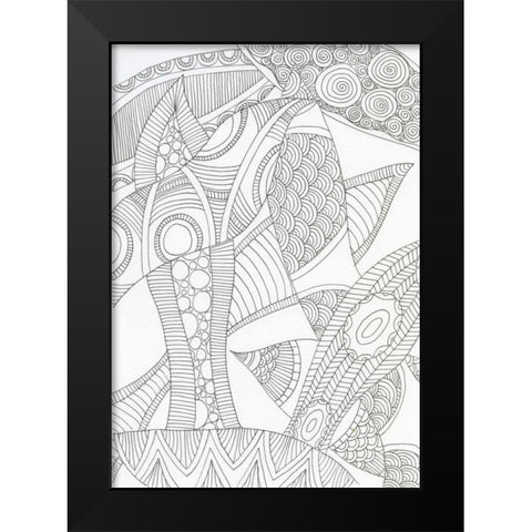 African Tango Black Modern Wood Framed Art Print by Varacek, Pam