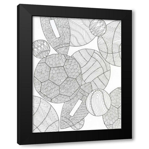 Sports Complex Black Modern Wood Framed Art Print with Double Matting by Varacek, Pam