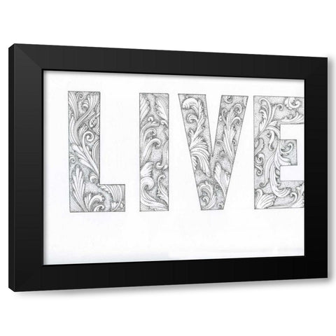 Living Flourishly Black Modern Wood Framed Art Print with Double Matting by Varacek, Pam