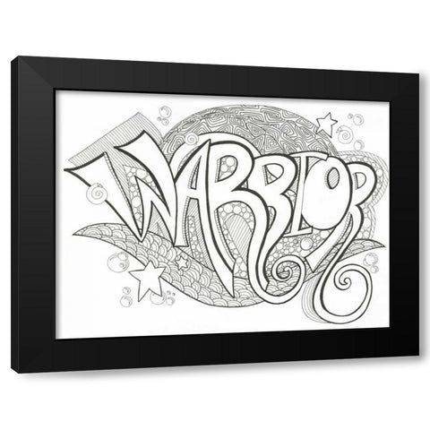 Warrior Within Black Modern Wood Framed Art Print with Double Matting by Varacek, Pam