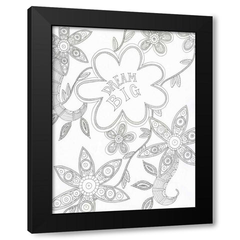Flourishing Dreams Black Modern Wood Framed Art Print by Varacek, Pam