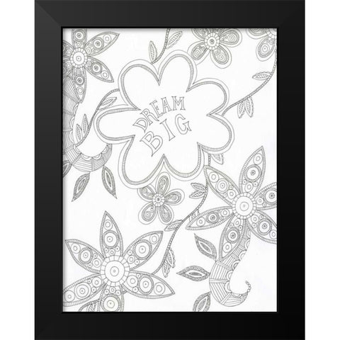 Flourishing Dreams Black Modern Wood Framed Art Print by Varacek, Pam