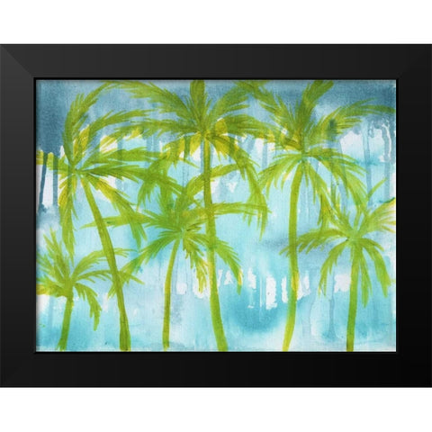 Rainy Paradise Black Modern Wood Framed Art Print by Varacek, Pam