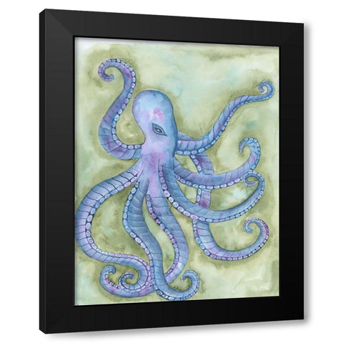 Underwater Beast Black Modern Wood Framed Art Print with Double Matting by Varacek, Pam