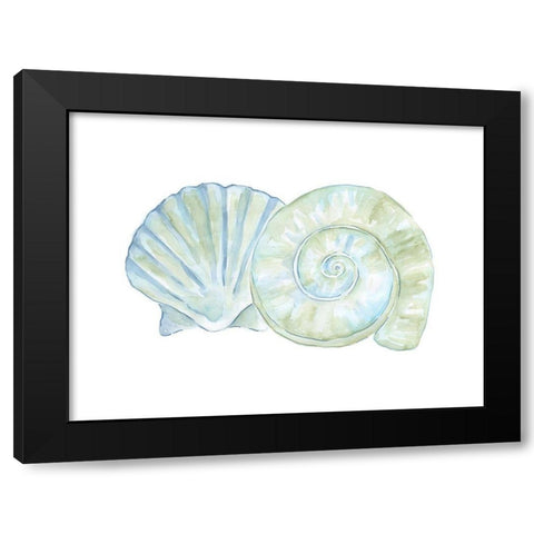 Hugging Shells Black Modern Wood Framed Art Print with Double Matting by Varacek, Pam