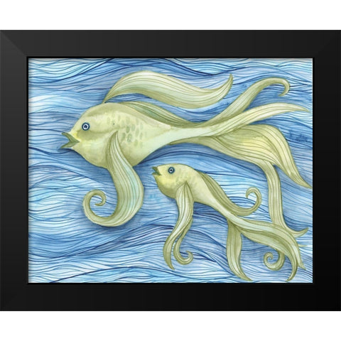 Leading The Way Black Modern Wood Framed Art Print by Varacek, Pam