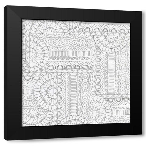 The Metric Black Modern Wood Framed Art Print with Double Matting by Varacek, Pam