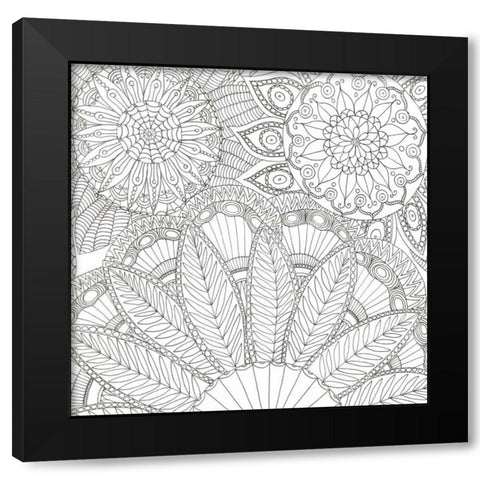 Jungle Flora 3 Less Black Modern Wood Framed Art Print with Double Matting by Varacek, Pam