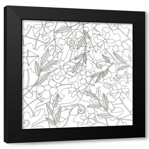 Spring Time Bouquet Black Modern Wood Framed Art Print by Varacek, Pam