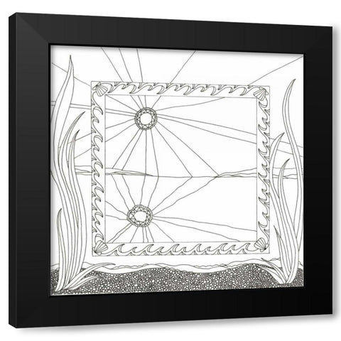 Sea Looking Glass Black Modern Wood Framed Art Print with Double Matting by Varacek, Pam