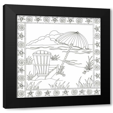 Summers Day Black Modern Wood Framed Art Print with Double Matting by Varacek, Pam