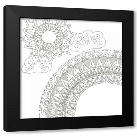 Everlasting Rainbow Black Modern Wood Framed Art Print with Double Matting by Varacek, Pam
