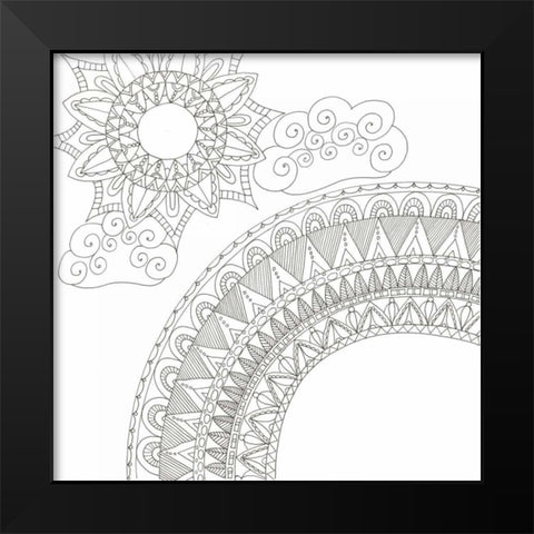 Everlasting Rainbow Black Modern Wood Framed Art Print by Varacek, Pam