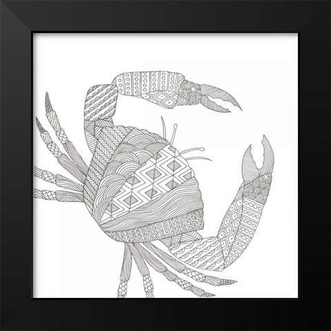 Creatures From The Deep 3 Black Modern Wood Framed Art Print by Varacek, Pam